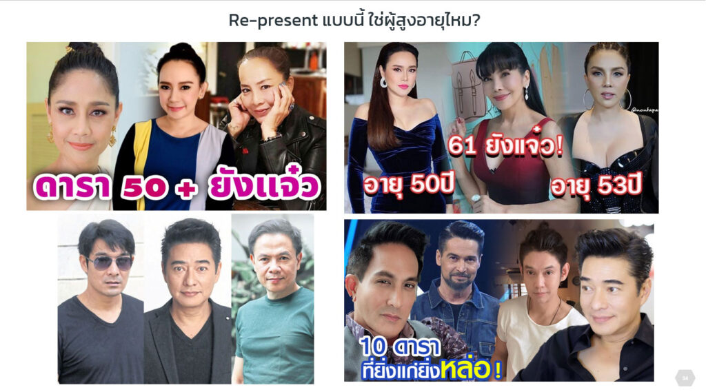 ตัวอย่างคนไม่ยอมแก่