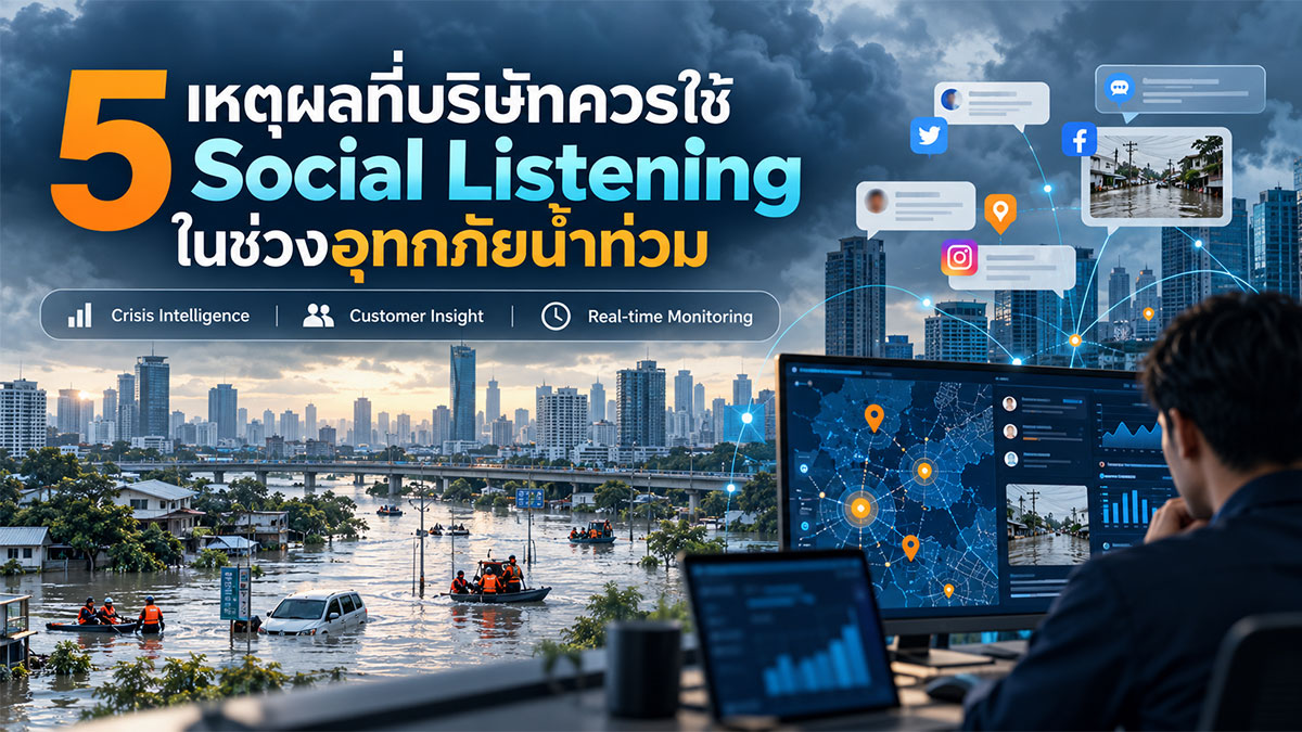 น้ำท่วม Social listening